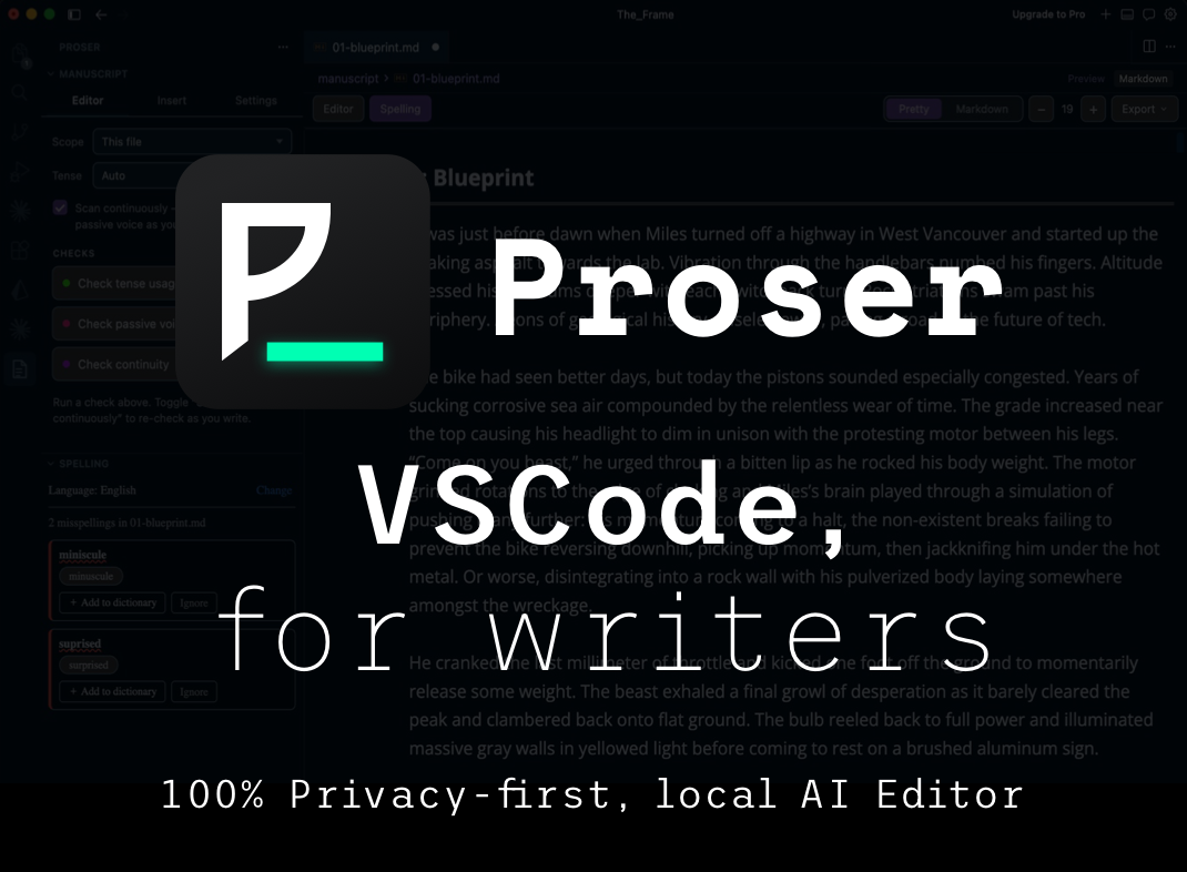 Proser — VS Code for writers